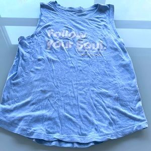 Spiritual gangster follow your soul tank in baby blue
